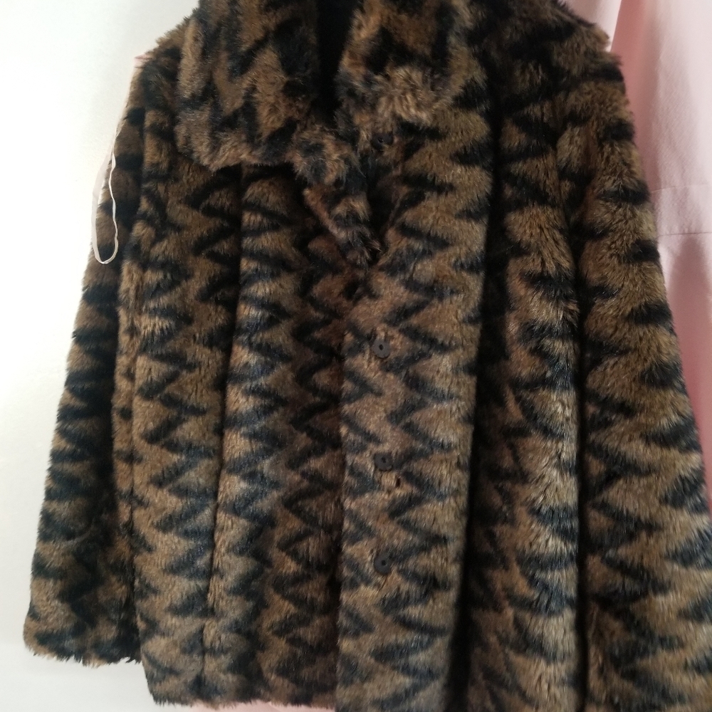 Tribal brand faux fur coat
